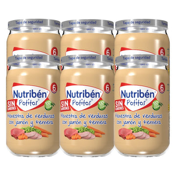 Nutribén Menestra de Verduras con Jamón y Ternera 6x235g
