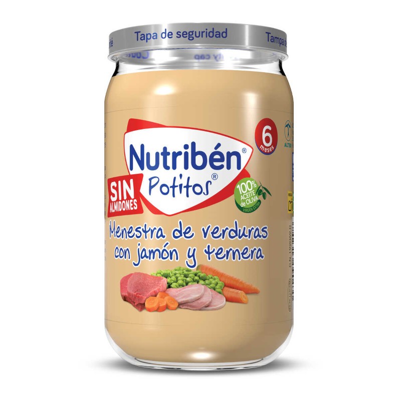 Nutribén Menestra de Verduras con Jamón y Ternera 235g