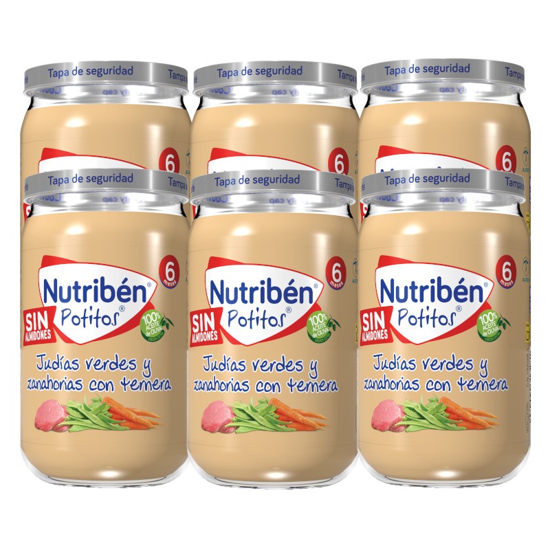 Nutribén Potito Ternera Judias Verdes Zanahoria 6x235g