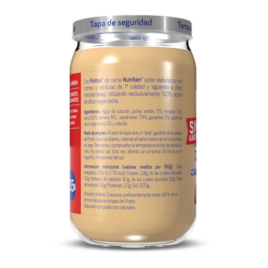 Nutribén Potito Ternera Judias Verdes Zanahoria 235g