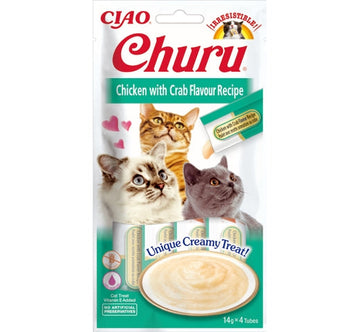 Churu Cat Snack Pollo y Cangrejo Puré 672g