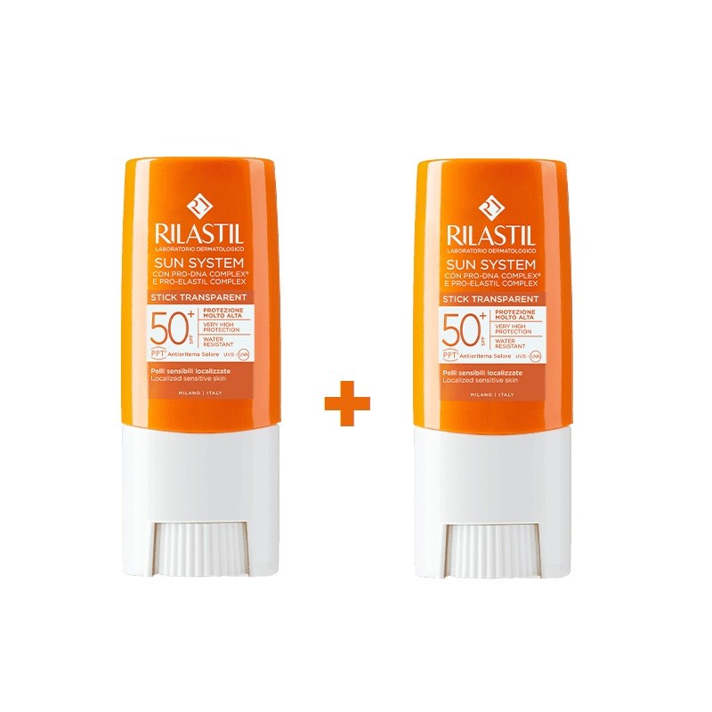 RILASTIL SUN SYSTEM Stick Transparente SPF50+ DUPLO 2x8,5gr