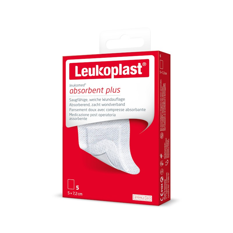 Leukoplast Leukomed 5 cm x 7,2 cm 5 unidades