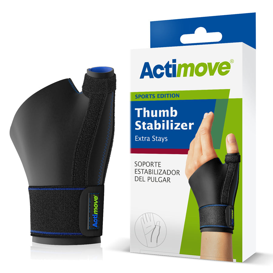 Actimove Estabilizador de Pulgar con Férulas Color Negro Talla S/M 1 unidad