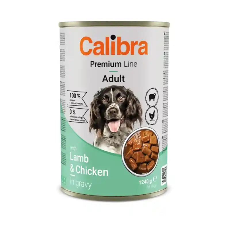 Calibra Dog Premium Cordero y Pollo Comida Húmeda 1,240Kg