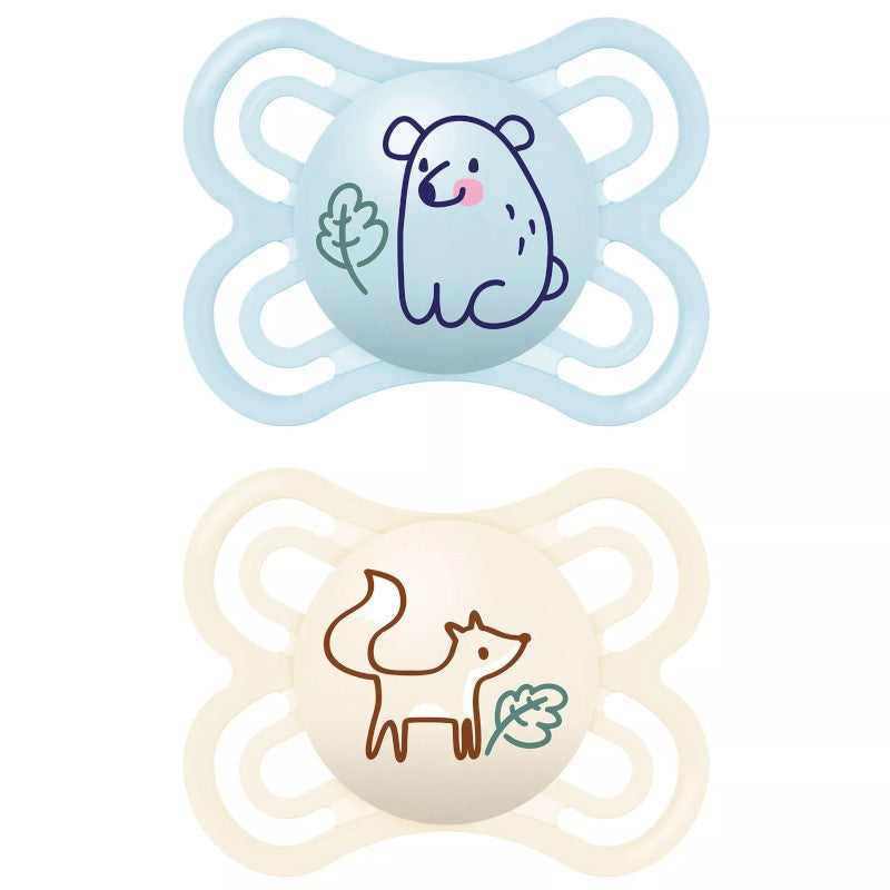 MAM Chupete Perfect Silicona 2-6M (Oso y Zorro)