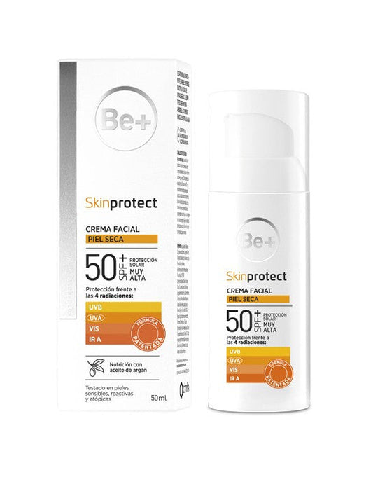 Be+ Skin Protect Piel Seca Protector Solar Facial SPF50+ 50ml