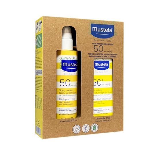 MUSTELA Pack Offer: Baby Sun Spray SPF50 (200ml) + Facial Sun Cream SPF50+ (40ml)