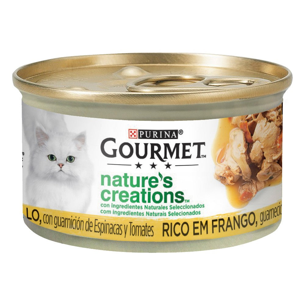 Purina Gourmet Nature's Creations Pollo Comida Húmeda para Gatos 24x85g