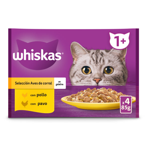 Whiskas Selección Aves Alimento Húmedo para Gatos Adultos 85g