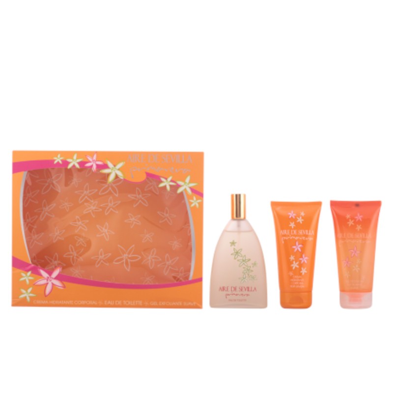 Aire Sevilla Primavera Set EDT 150 ml + Crema Hidratante 150 ml + Gel Exfoliante 150 ml