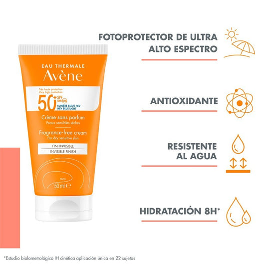 AVÈNE Sun Cream SPF50+ Unscented DUPLO 2x50ml