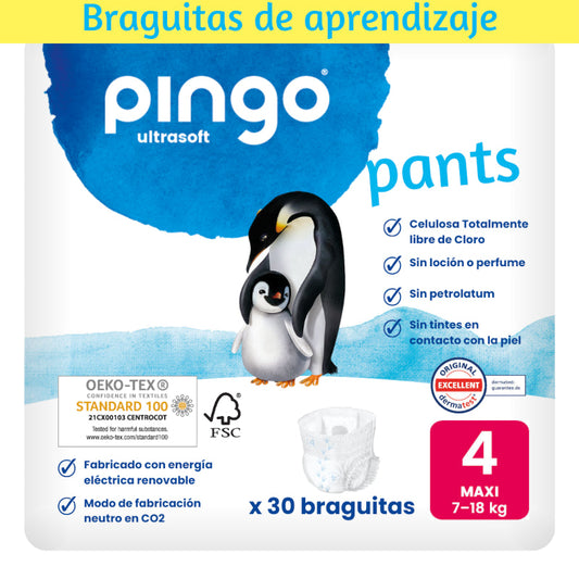 Pingo Pañales-Braguitas Ecológicos Talla 4 30 uds