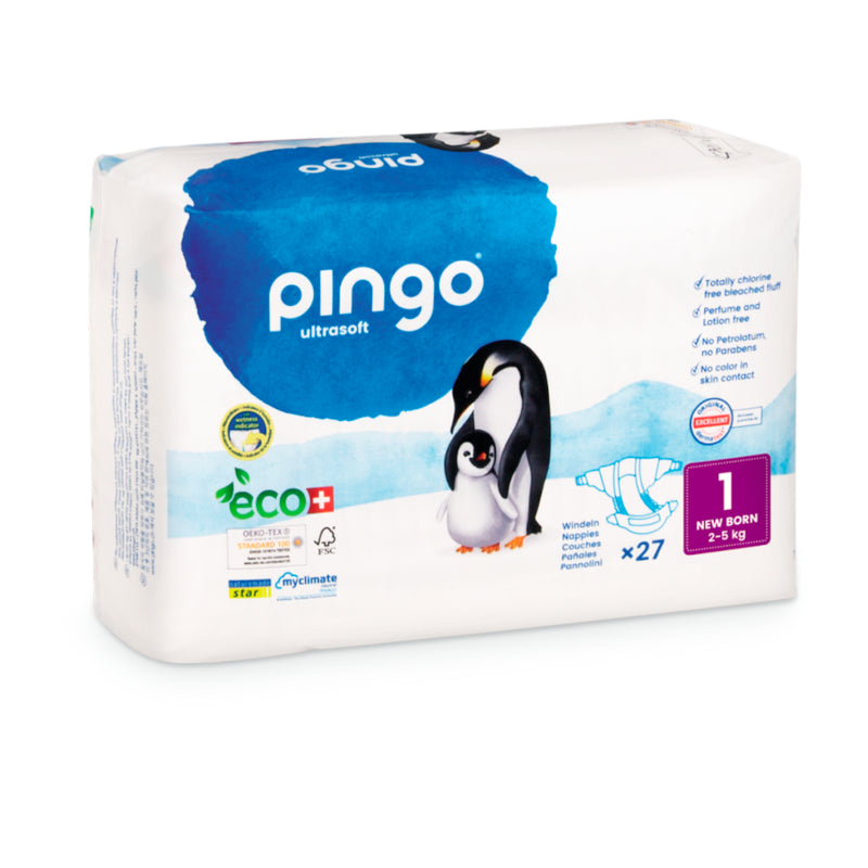 Pingo Pañales Ecológicos New Born Talla 1 27 uds