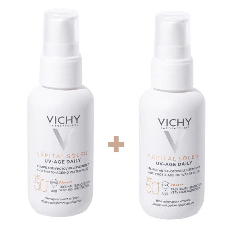 VICHY Capital Soleil UV-AGE Daily SPF50+ Water Fluid DUPLO 2x40ml