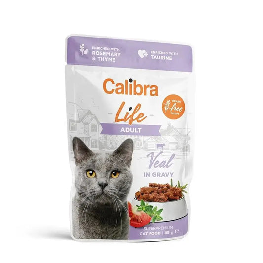 Calibra Cat Life Pouch Adult Beef in Sauce 28 x 85g