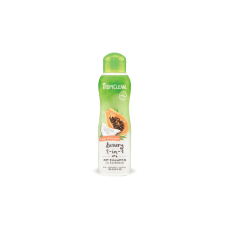 Tropiclean Champú y Acondicionador 2 en 1 Papaya Coco 355ml