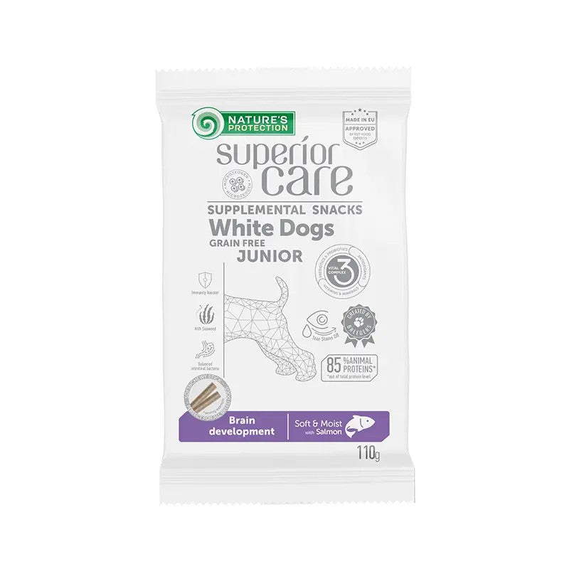 Natures Protection Sc White Dog Snack Junior Sin Cereales Salmón 110g