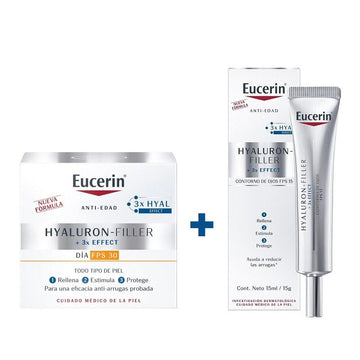 EUCERIN Hyaluron-Filler Día SPF30 (50ml) + Contorno de Ojos SPF15 (15ml)