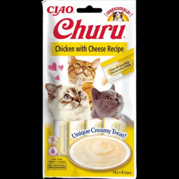 Churu Snack Líquido Pollo con Queso 12 sobres de 56g