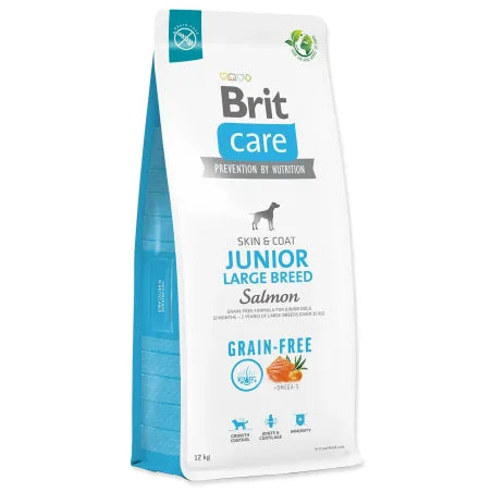 Brit Care Dog Grain Free Junior Large Salmon Feed 12kg