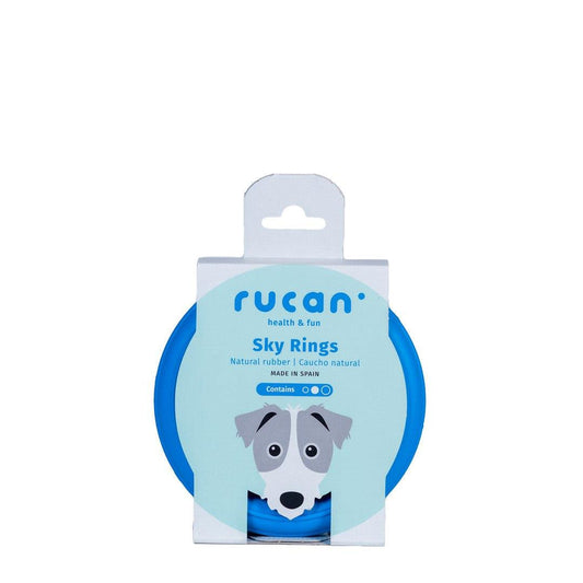Rucan Anillo Sky Mediano Juguete para Perros Azul 115g