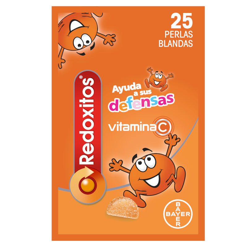 REDOXITOS Vitaminas y Defensas 25 Perlas Blandas sabor Naranja