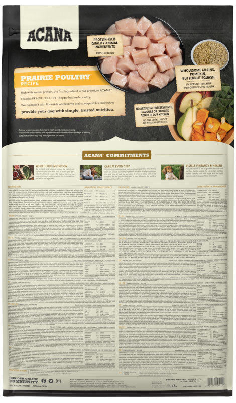 Acana Prairie Poultry Comida Seca para Perros 9.7kg