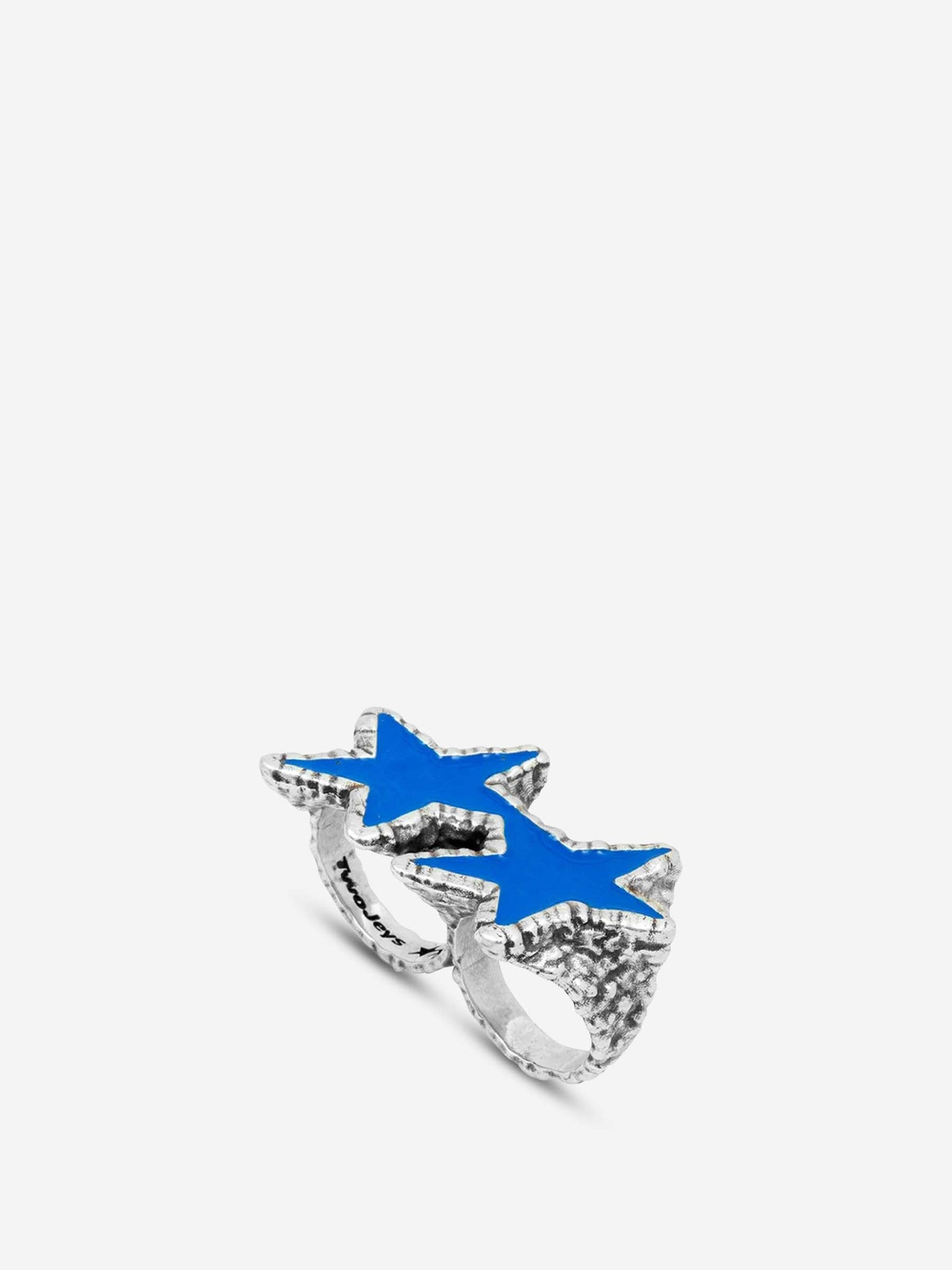 Anillo Knuckle Blue Melted Stars