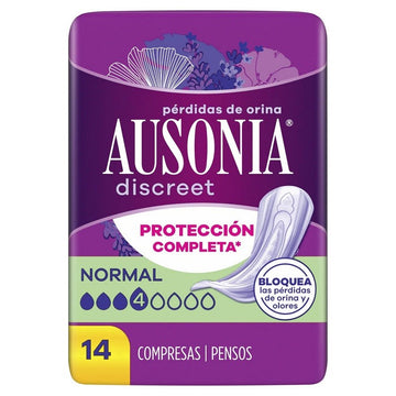 AUSONIA Discreet Compresa Normal Pérdidas Orina Mujer 14 uds