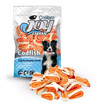 Calibra Joy Dog Classic Bacalao Pollo Sushi Snack para Perros 80g