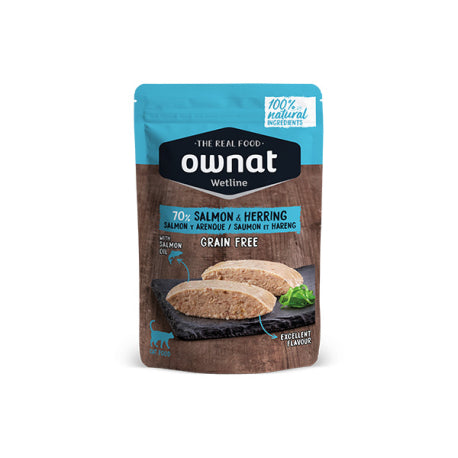Ownat Wetline Salmon and Herring Wet Cat Food 12 x 85g