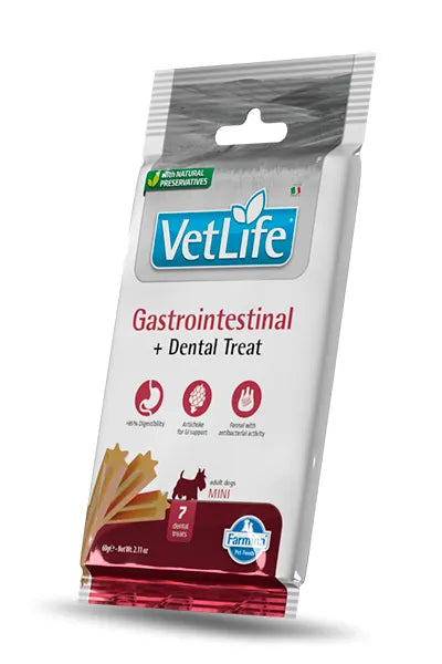 Farmina Treat Vet Life Dog Gastro Intestinal Mini Alimento Complementario 15x60g