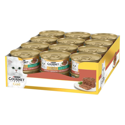Purina Gourmet Gold Mousse Duck Moist Spinach 85g