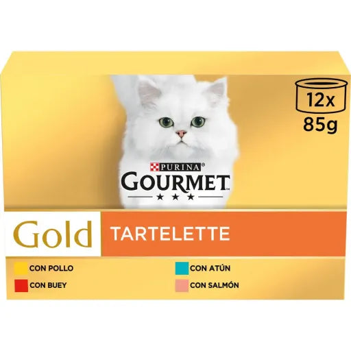 Purina Gourmet Gold Tartelette Multipack Food for Adult Cats 12x85g