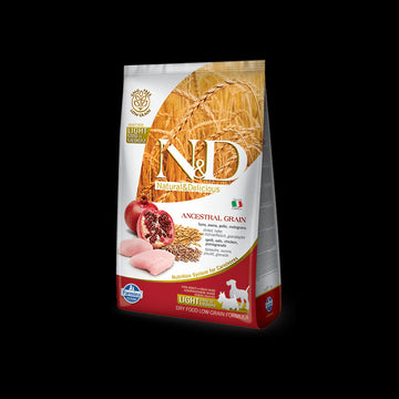 Farmina N&D Ancestral Grain Pollo y Granada Mini Light 2,5Kg
