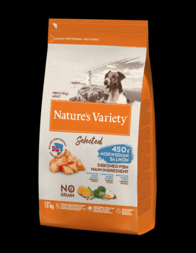 Nature's Variety No Grain Adult Mini Salmon Dog Food 1.5 kg