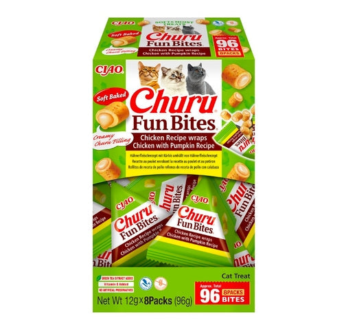 Churu Fun Bites Snack suave Pollo y Calabaza 96g