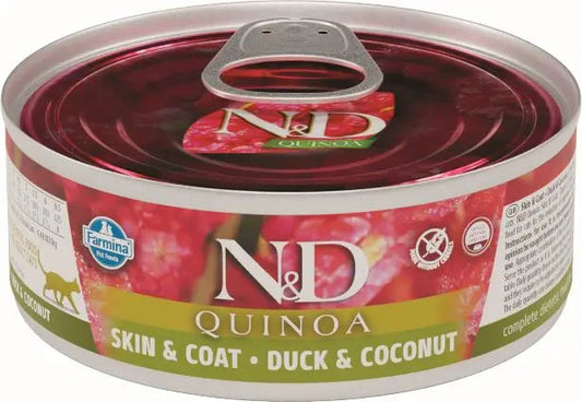 Farmina N & D Grain Free Quinoa Skin & Coat Comida Húmeda para Gatos 80g
