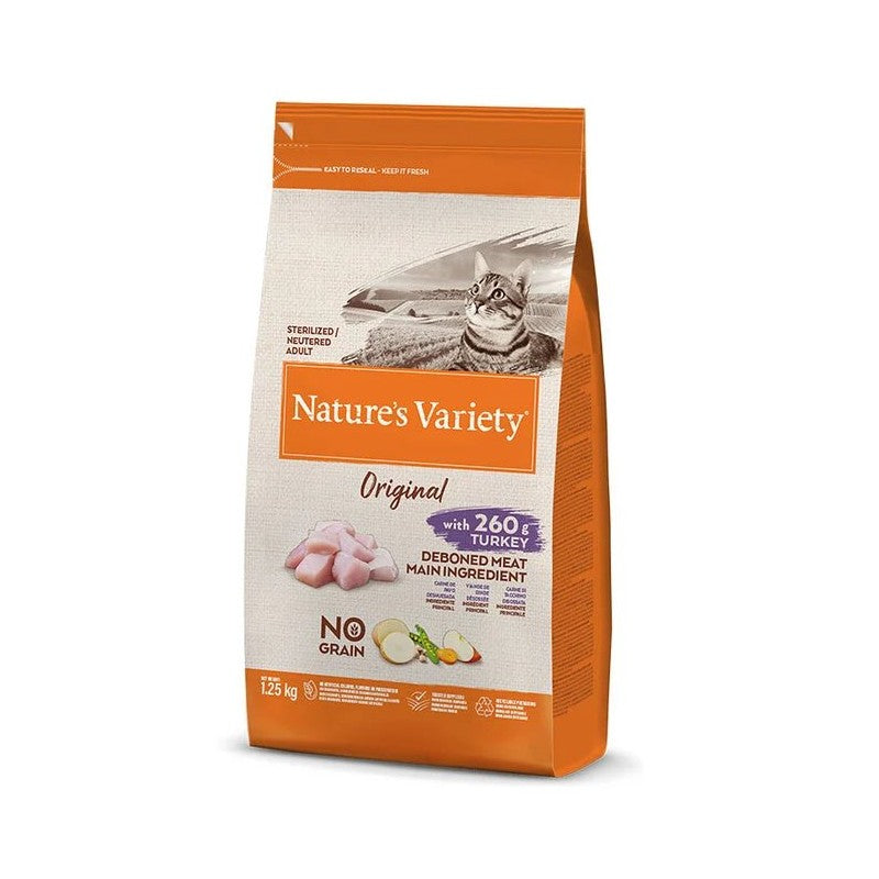 Nature's Variety No Grain Steril Pavo Pienso Gato Adulto 7Kg