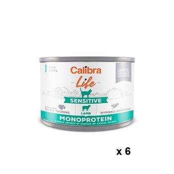Calibra Cat Life Lata Sensitive Cordero 6x200g