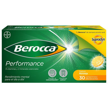 BEROCCA Performance Naranja 30 Comprimidos Efervescentes
