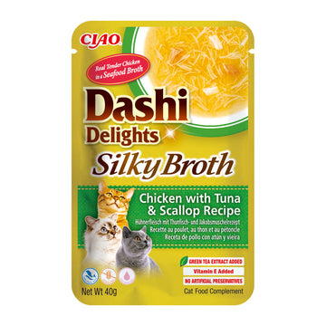 Churu Dashi Delight Alimento Húmedo Pollo, Atún y Vieira 12x40g