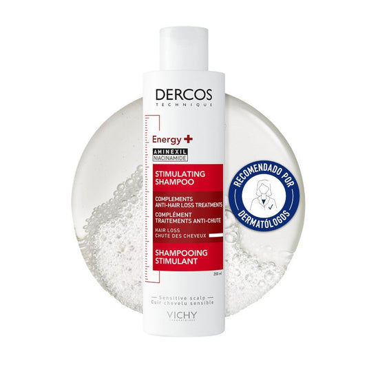 VICHY Dercos Champú Anticaída Estimulante Energizante DUPLO 2x200ml
