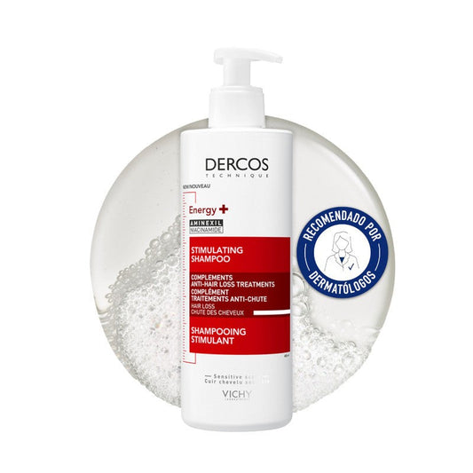 VICHY Dercos Champú Anticaída 400ml + Recarga Champú Estimulante 500ml
