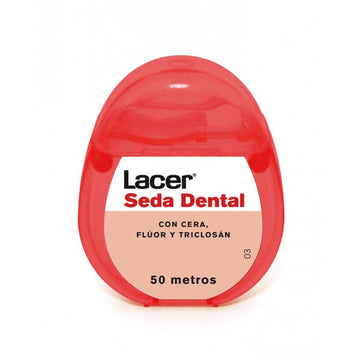 Lacer Seda Dental con Cera, Fluor y Triclosán 50M