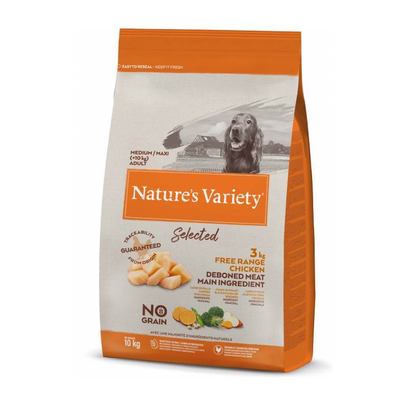 Nature's Variety Dog Ng Adult Med/Max Pollo Comida Seca 10kg