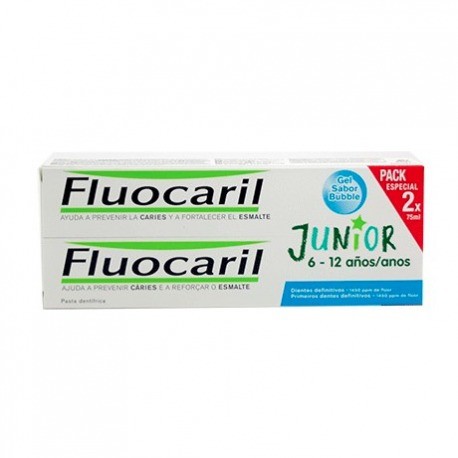 FLUOCARIL Junior Duplo Pasta Dentífrica sabor chicle 2x75ML