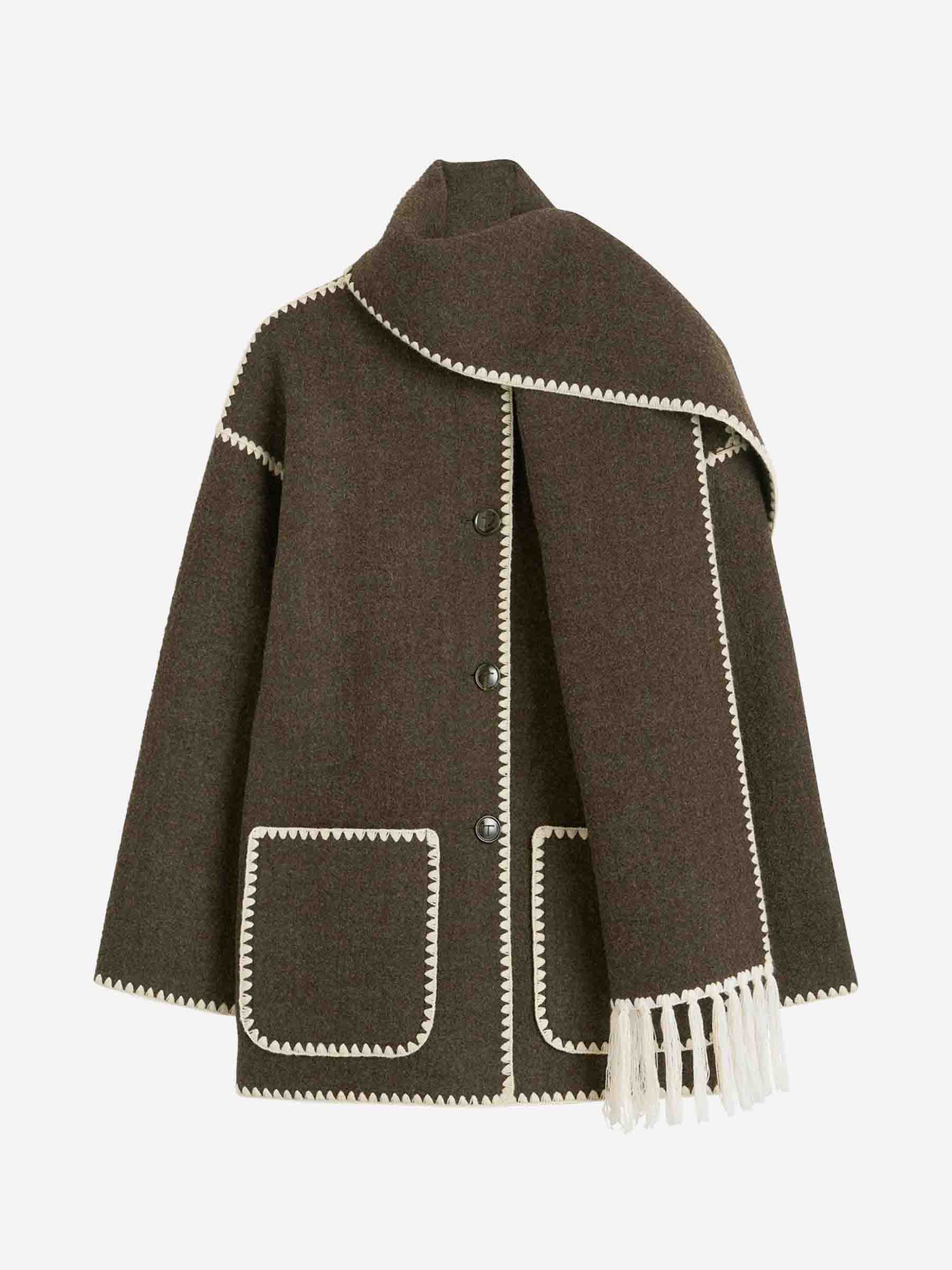 Abrigo Corto Bufanda