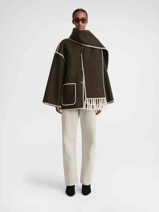 Abrigo Corto Bufanda